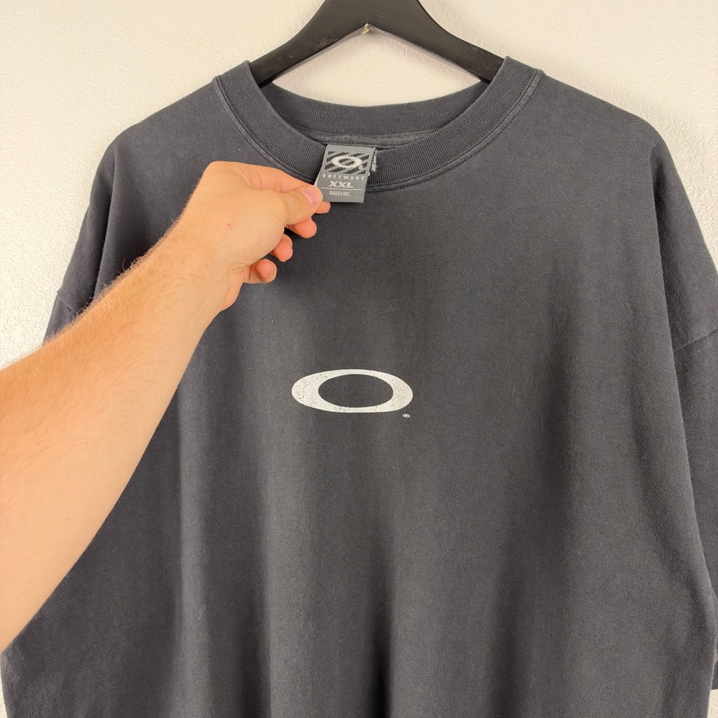 90s Black Oakley Software Staff Exclusive Tshirt - XXL