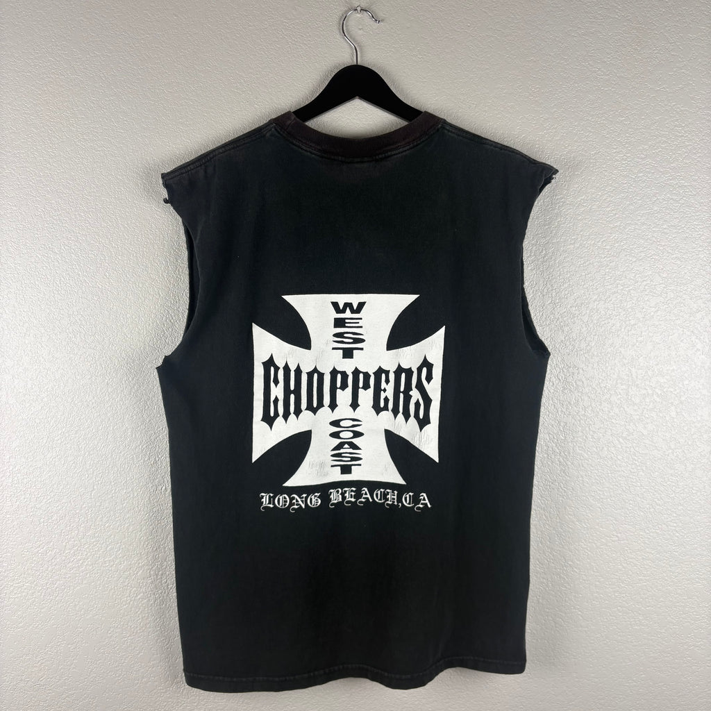 2000s Two Tone OG West Coast Choppers Bootleg Cut Off Tshirt - L