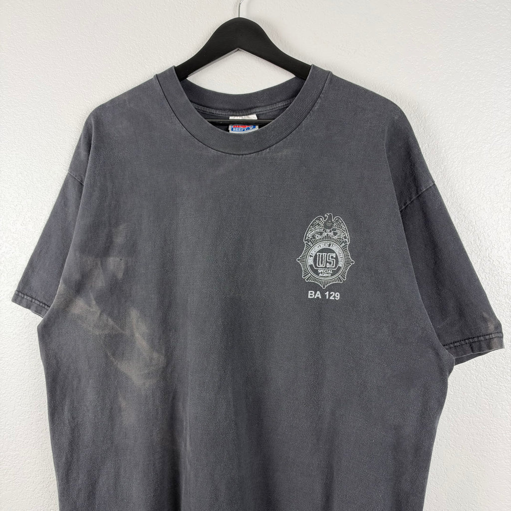 2000s Faded Black SWAT Tshirt - XL
