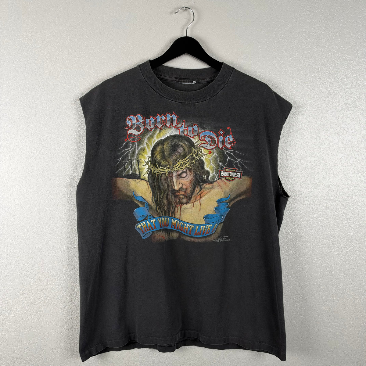 90s Heavenly Divine Son Jesus Cut Off Shirt - L/XL