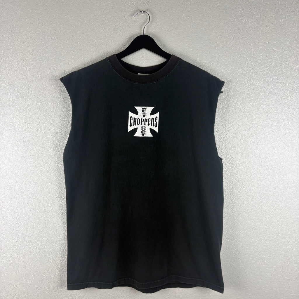2000s Two Tone OG West Coast Choppers Bootleg Cut Off Tshirt - L