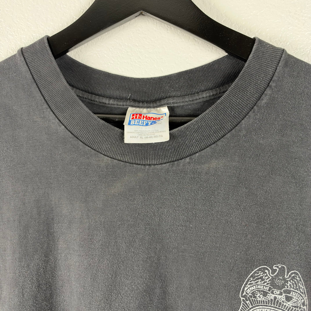 2000s Faded Black SWAT Tshirt - XL