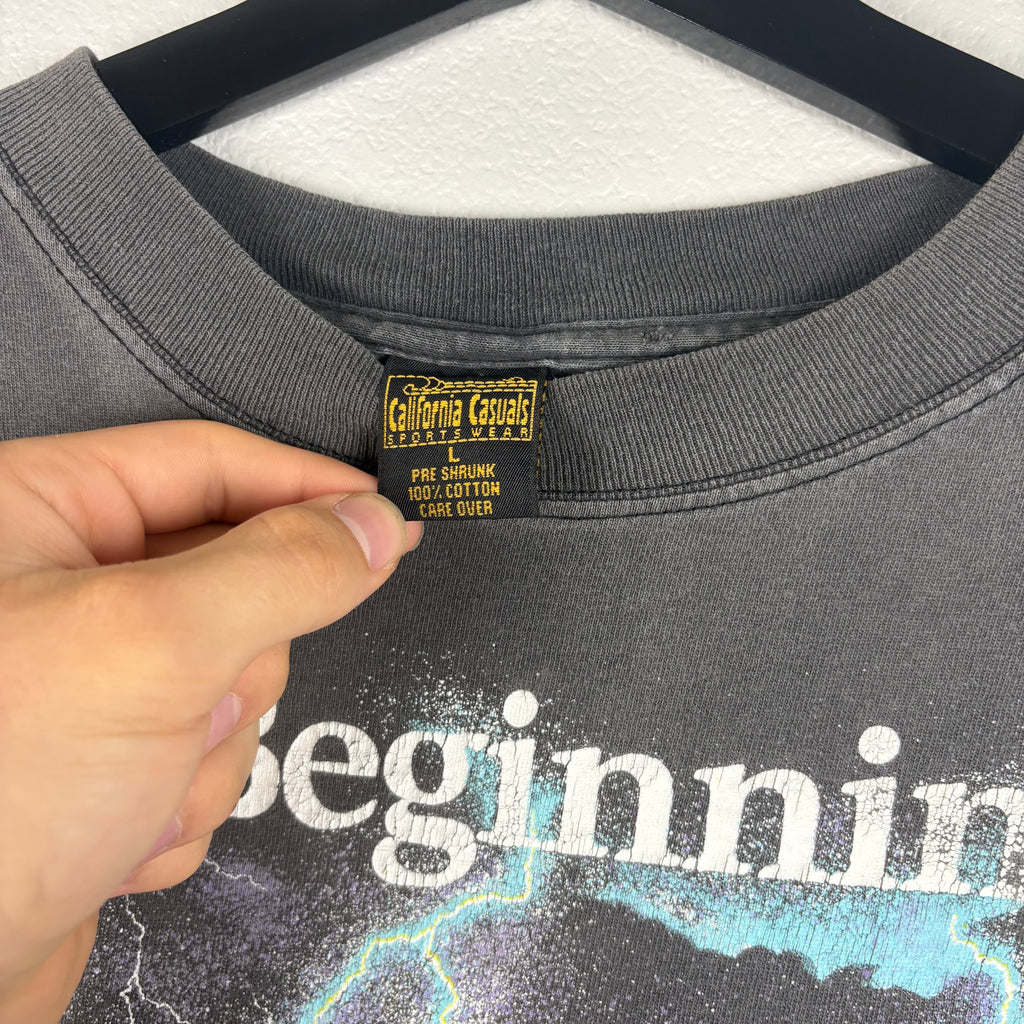 Faded 1991 In the Beginning God Jesus Tee - L