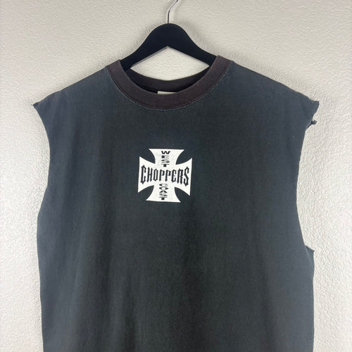2000s Two Tone OG West Coast Choppers Bootleg Cut Off Tshirt - L