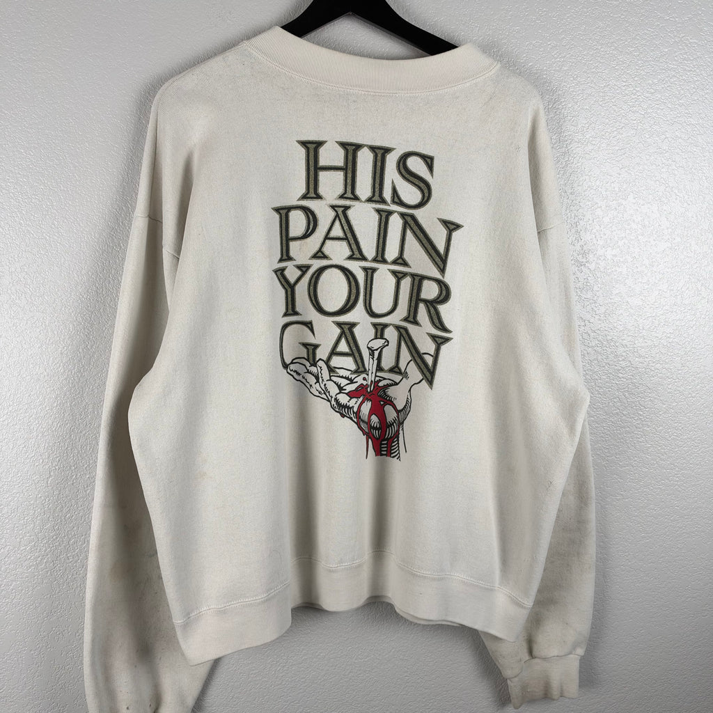Early 90s Paint Splattered Lords Gym Crewneck - XL