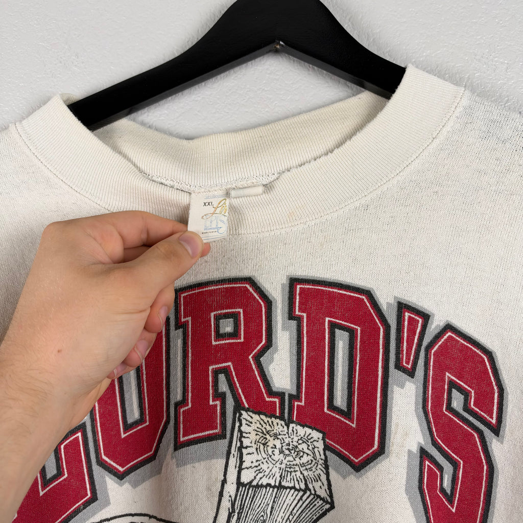 Early 90s Paint Splattered Lords Gym Crewneck - XL