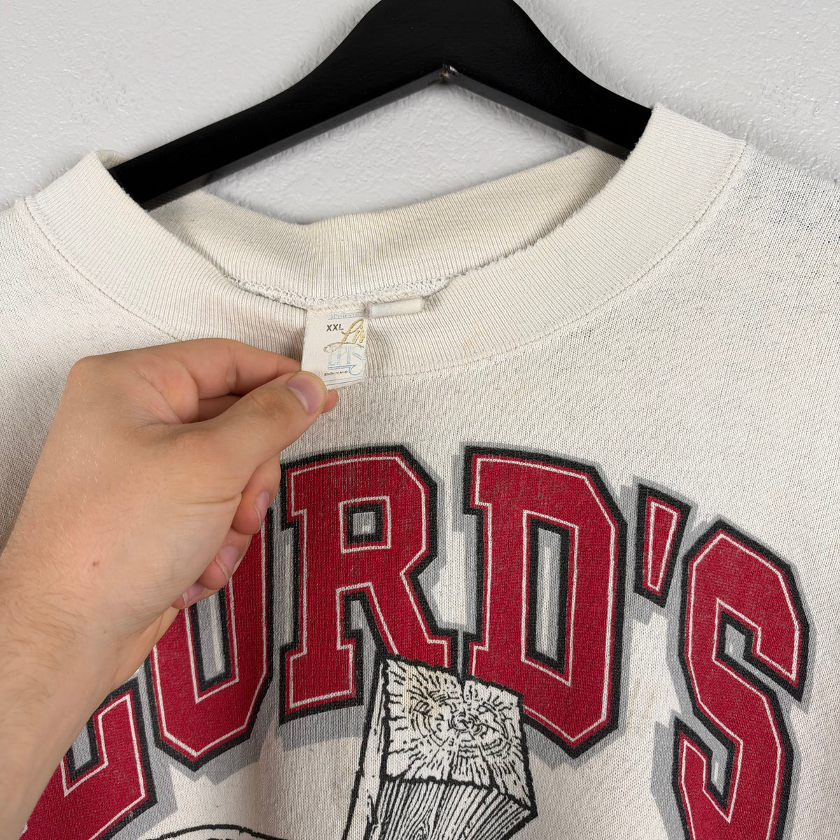 Early 90s Paint Splattered Lords Gym Crewneck - XL