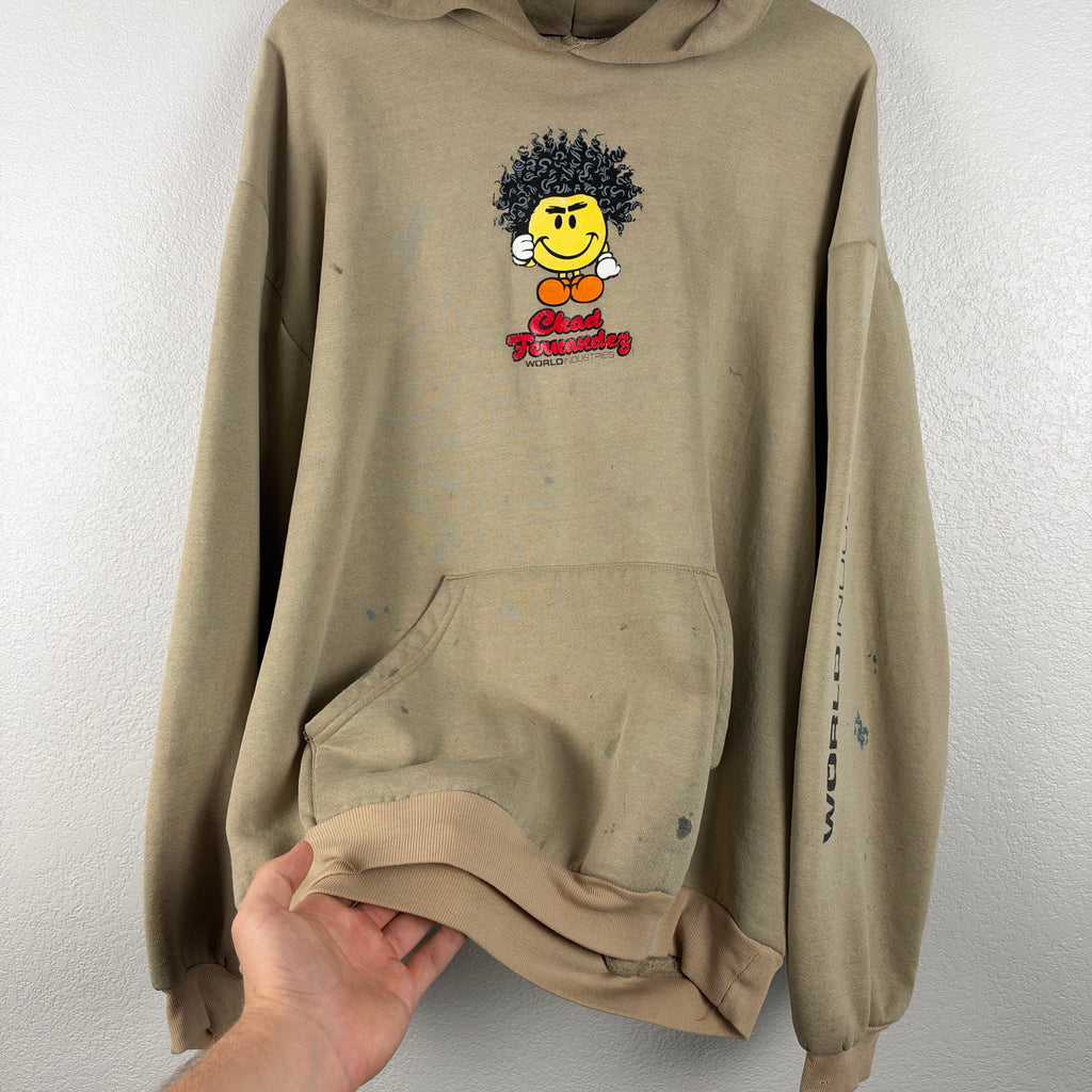 90s Distressed 2 Tone World Industries Skate Hoodie - L/XL