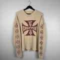 2000s Cream West Coast Choppers Thermal Longsleeve - L/XL