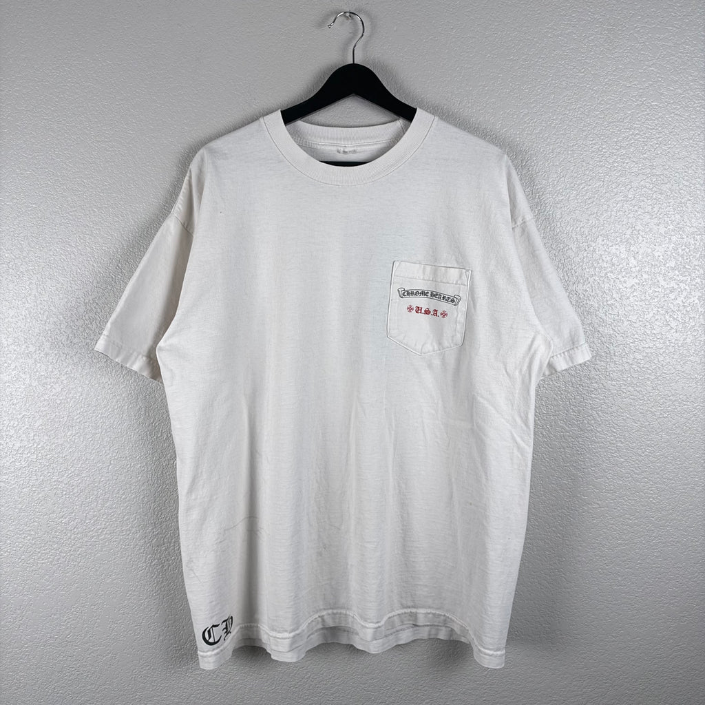2000s Vintage Chrome Hearts USA Pocket Tee - XL