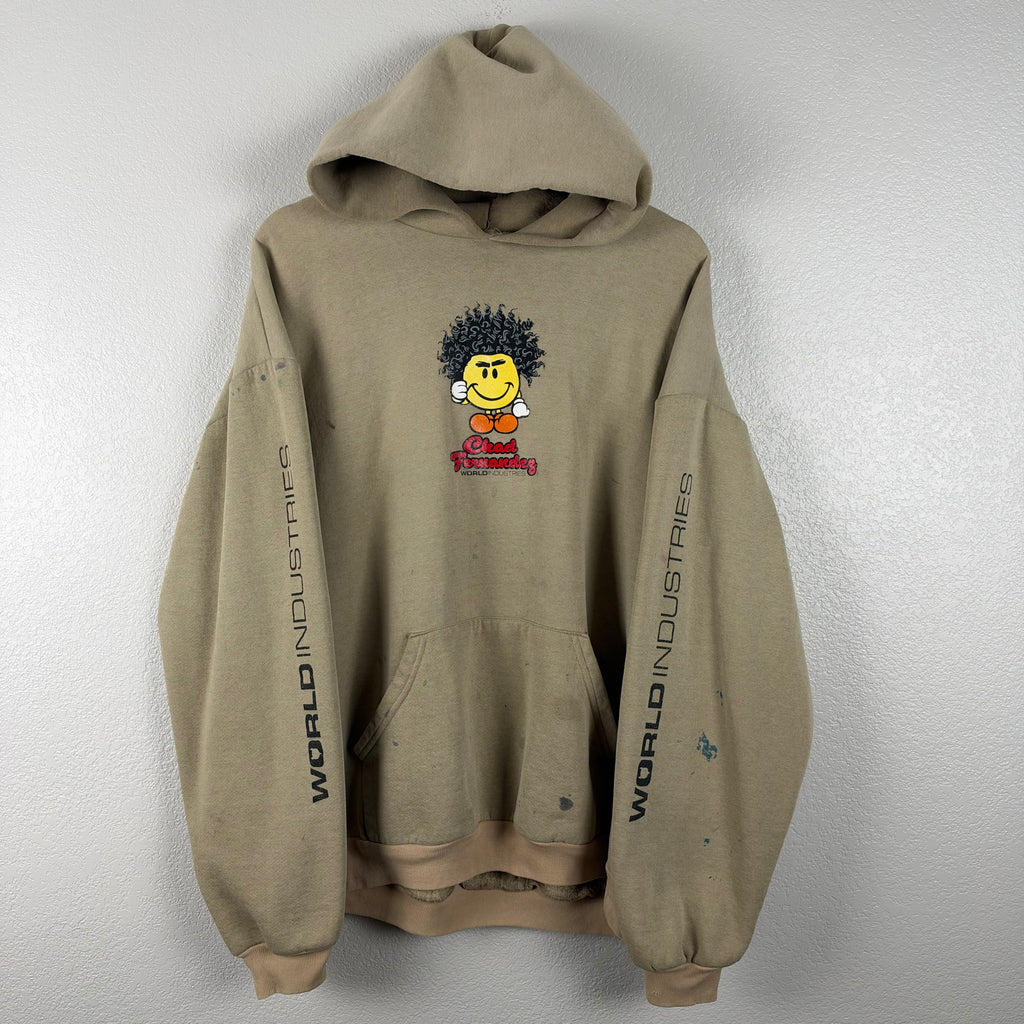 90s Distressed 2 Tone World Industries Skate Hoodie - L/XL