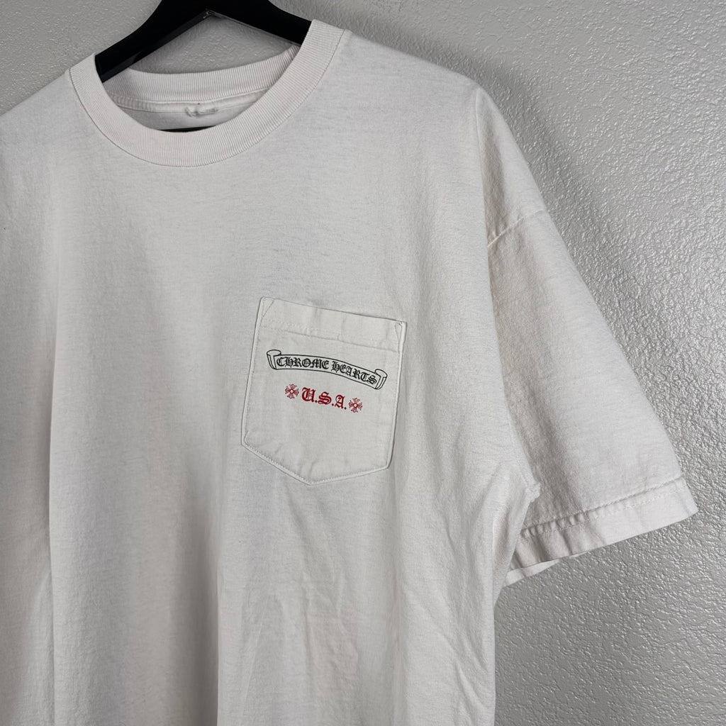 2000s Vintage Chrome Hearts USA Pocket Tee - XL