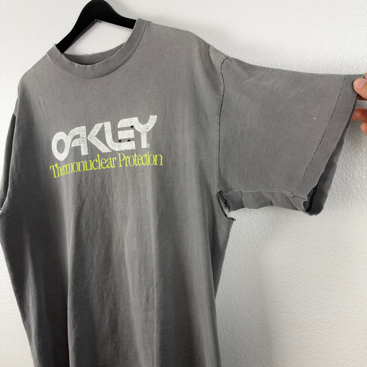 Smoked Early 90s Oakley Software Thermonuclear Protection Shirt - XL