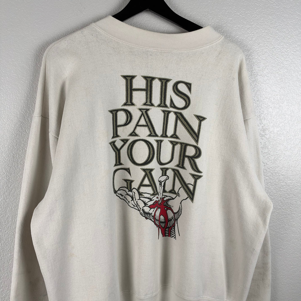 Early 90s Paint Splattered Lords Gym Crewneck - XL