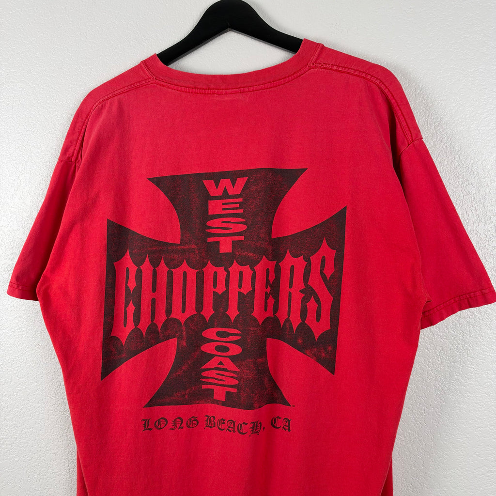 Faded Red West Coast Choppers OG Tshirt - XL