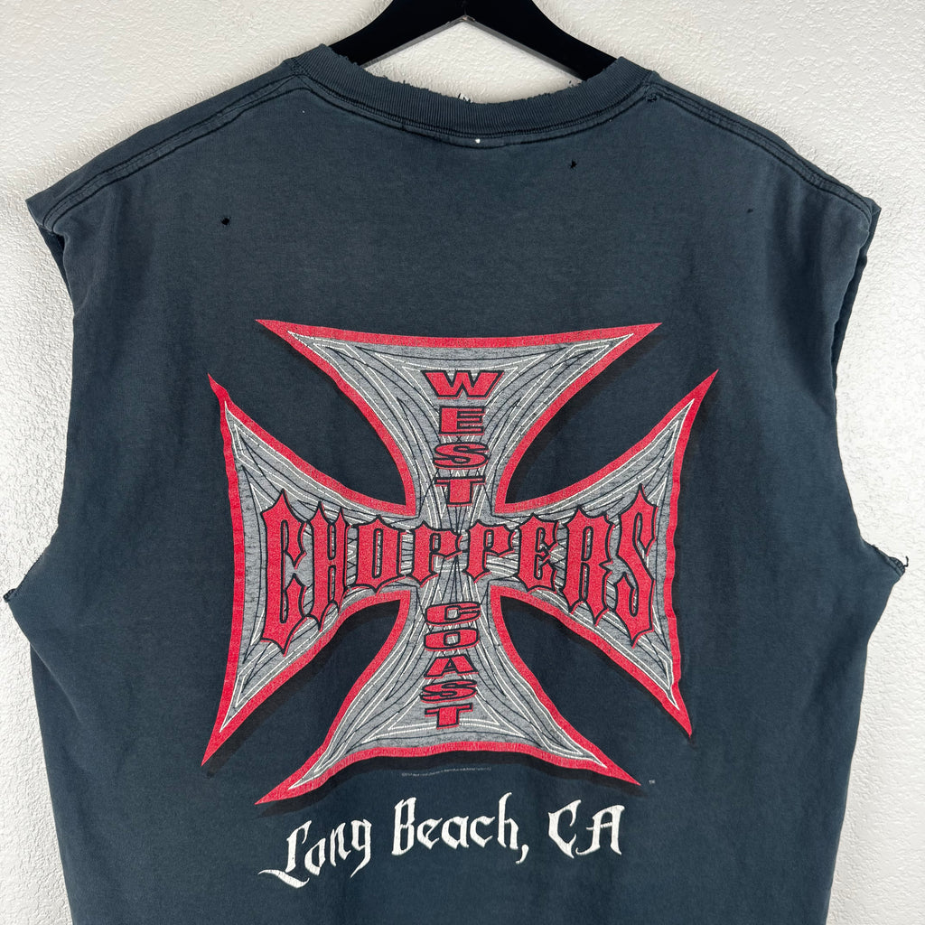 Smoked West Coast Choppers Cut Off - XL