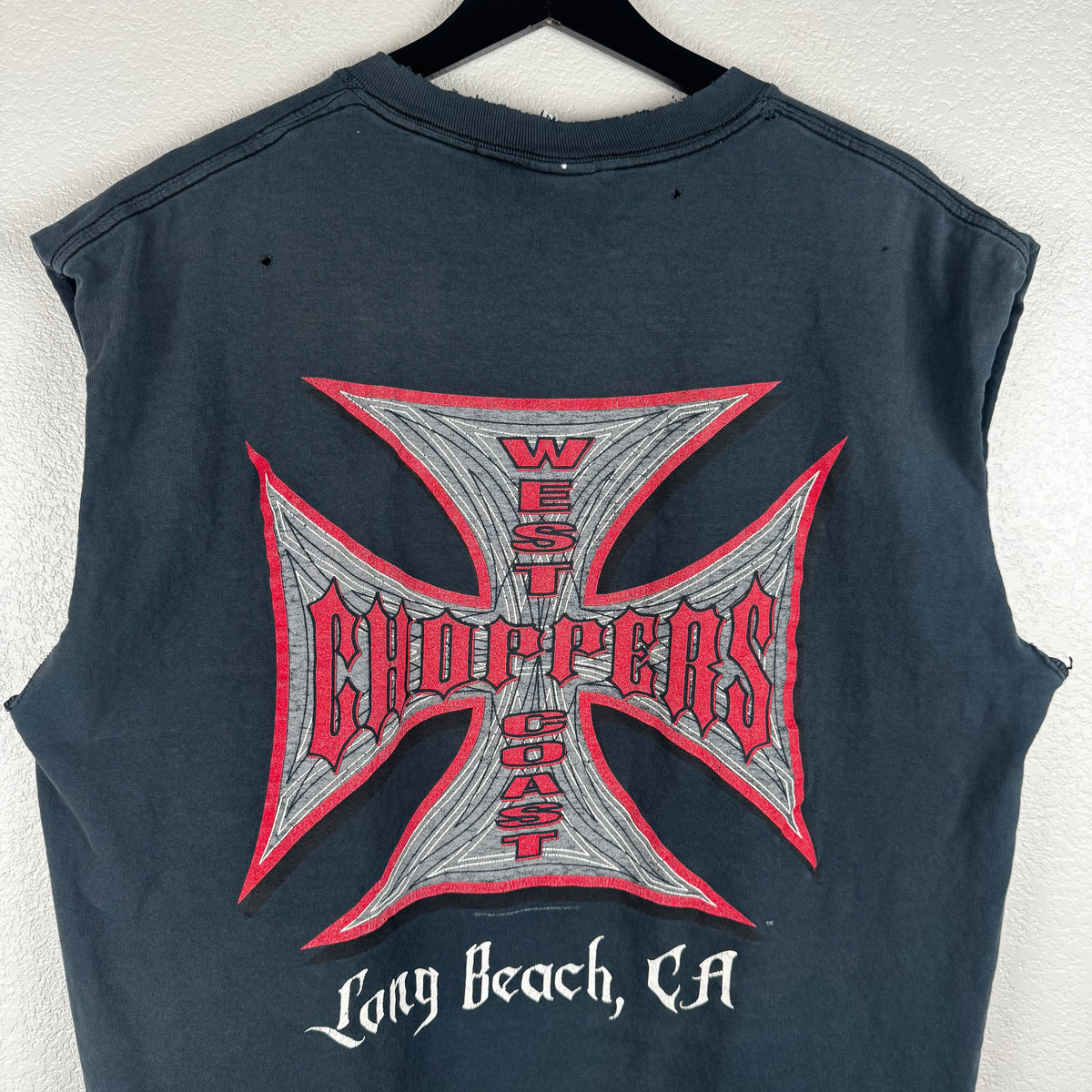Smoked West Coast Choppers Cut Off - XL