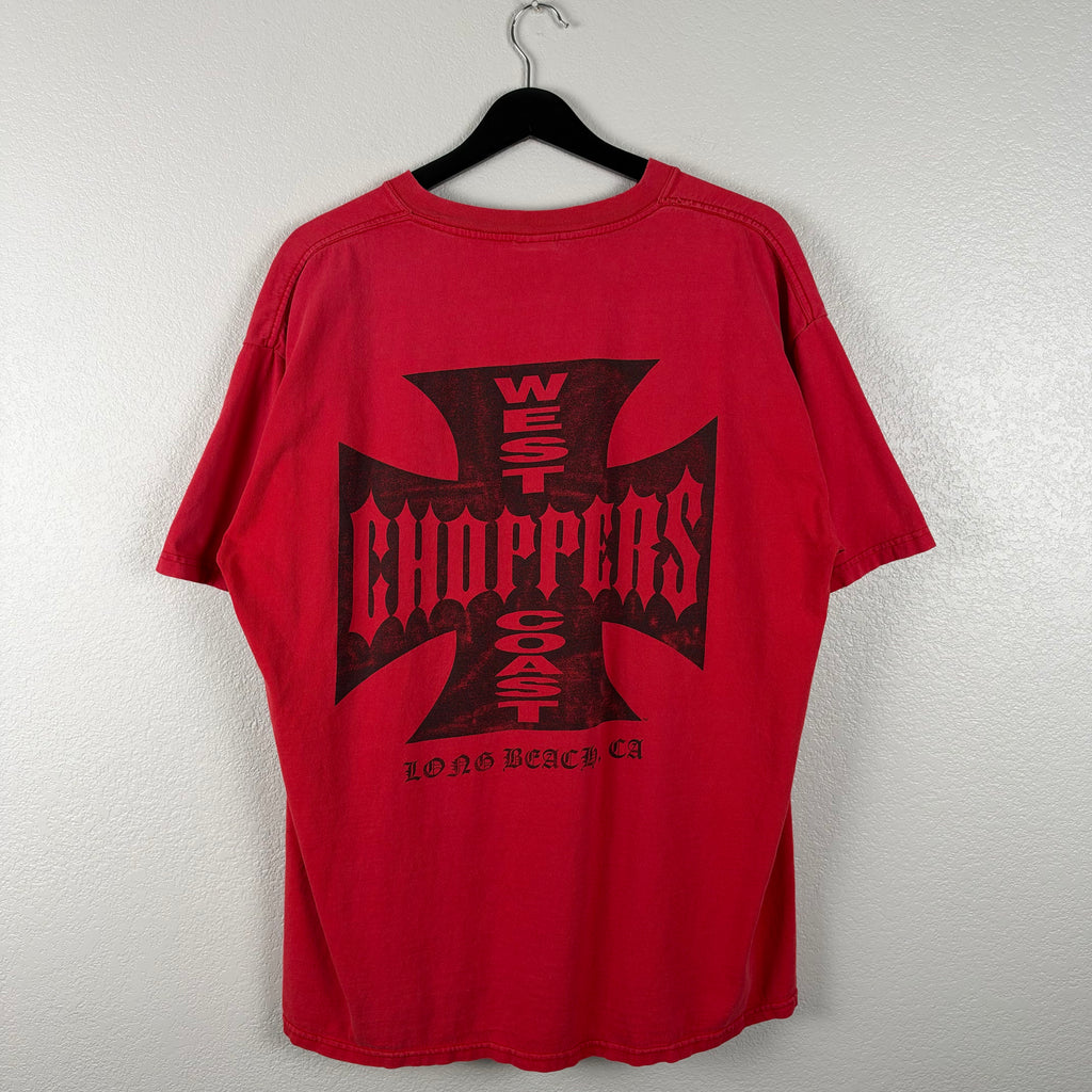 Faded Red West Coast Choppers OG Tshirt - XL