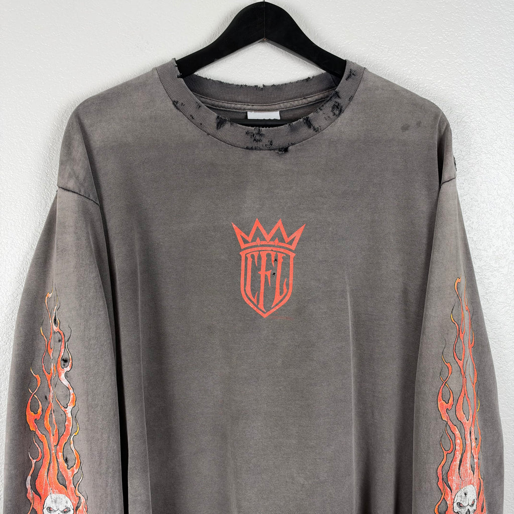 Smoked West Coast Choppers CFL Flame Longsleeve - L/XL