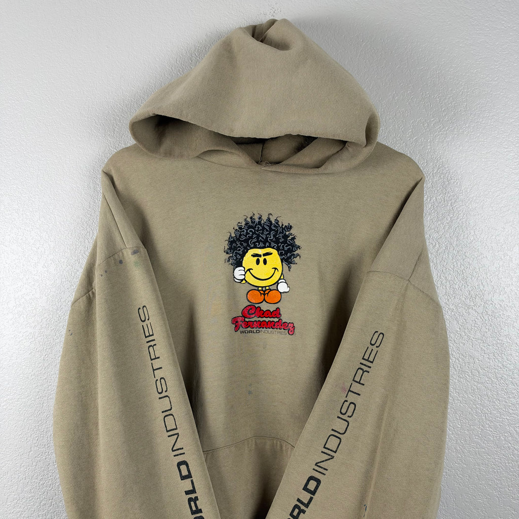 90s Distressed 2 Tone World Industries Skate Hoodie - L/XL