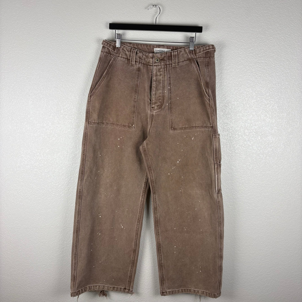 Modern Faded Brown Paint Splatter Experiment 5 Instagram Brand Pants - 33x30