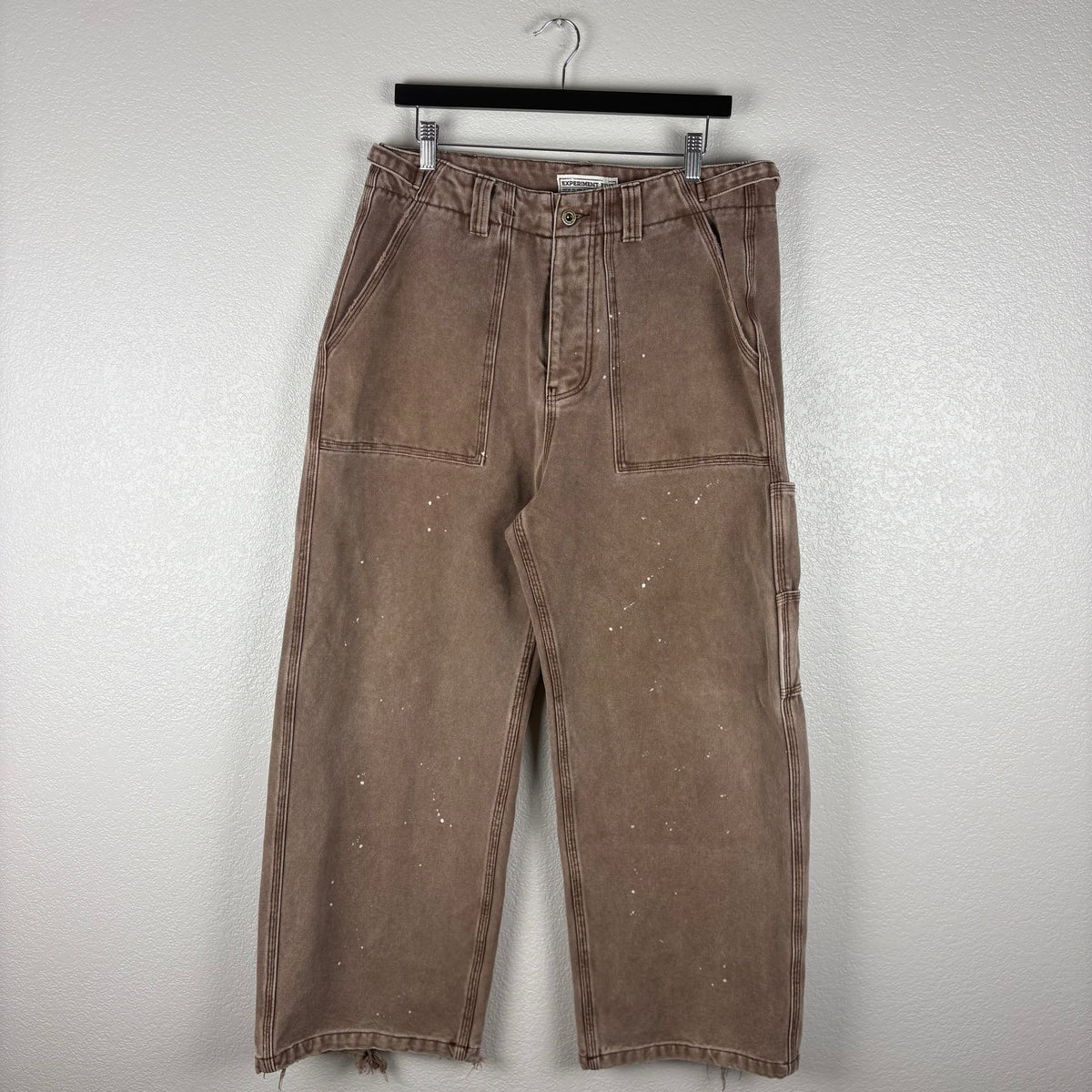 Modern Faded Brown Paint Splatter Experiment 5 Instagram Brand Pants - 33x30