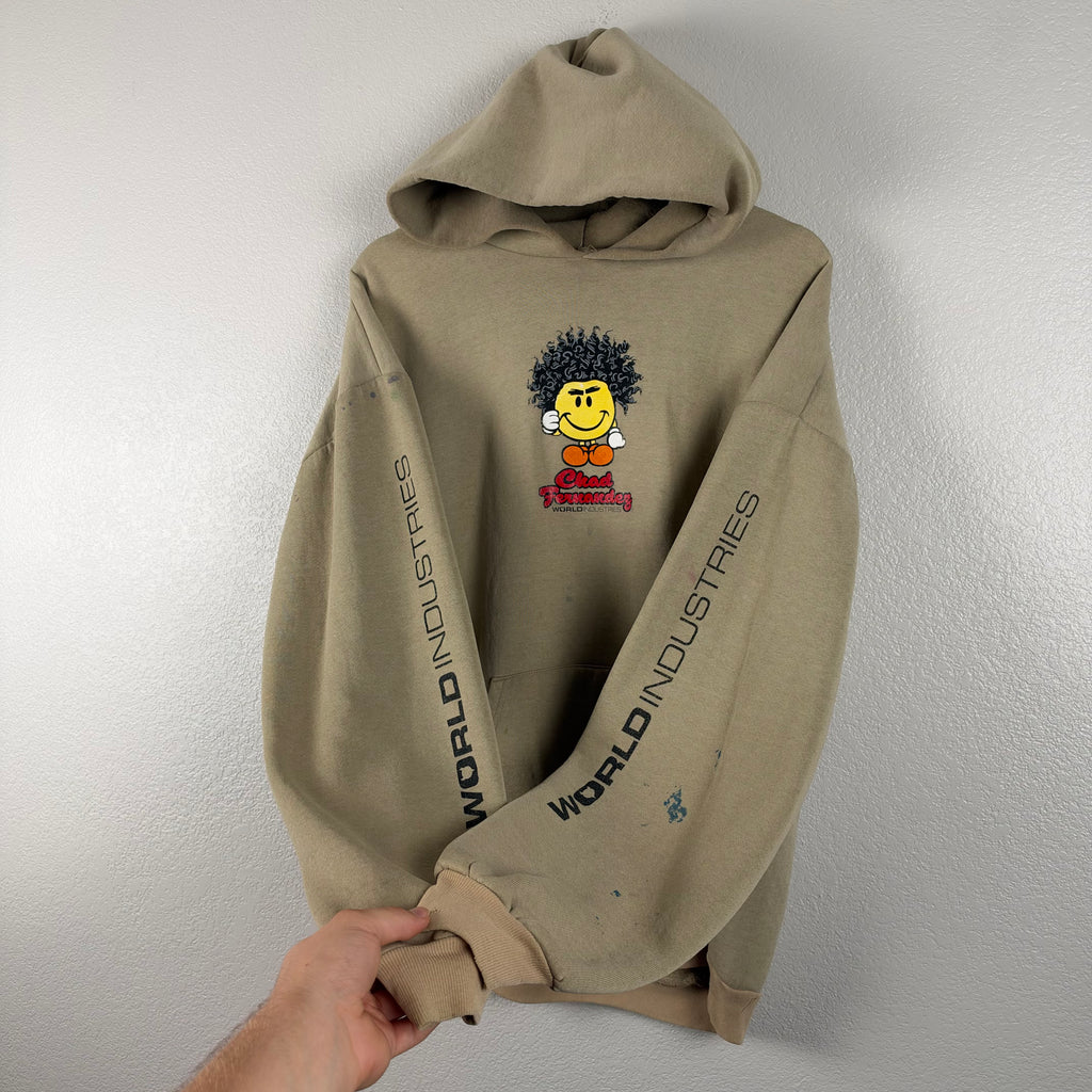 90s Distressed 2 Tone World Industries Skate Hoodie - L/XL