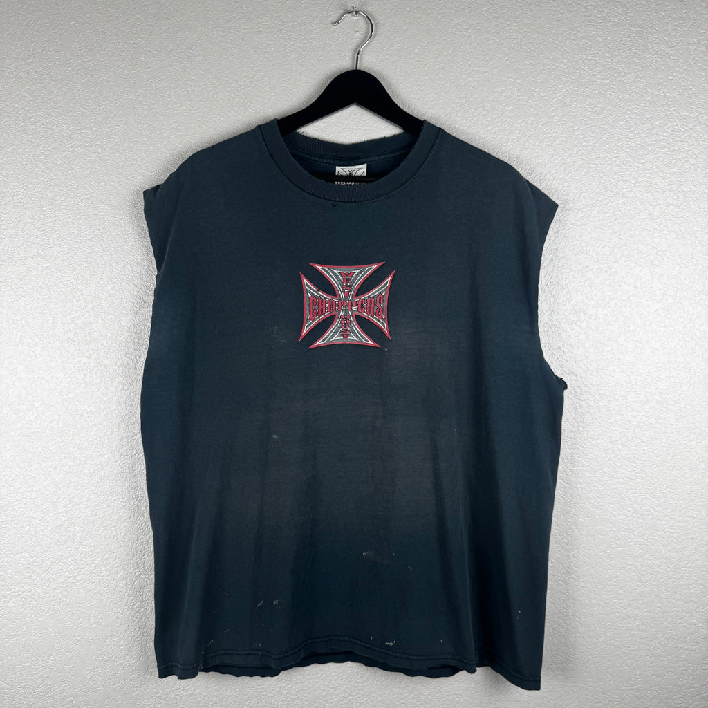 Smoked West Coast Choppers Cut Off - XL