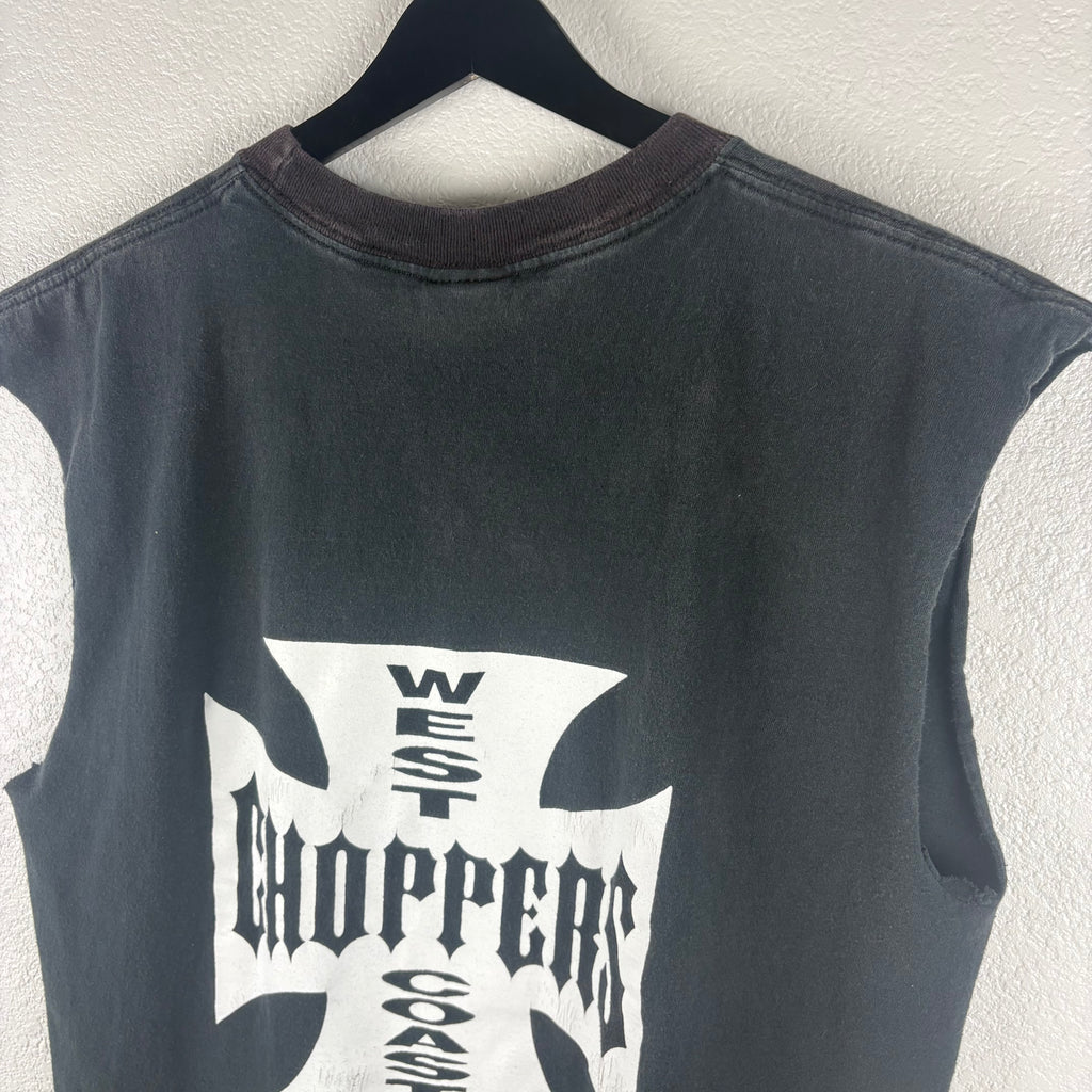 2000s Two Tone OG West Coast Choppers Bootleg Cut Off Tshirt - L
