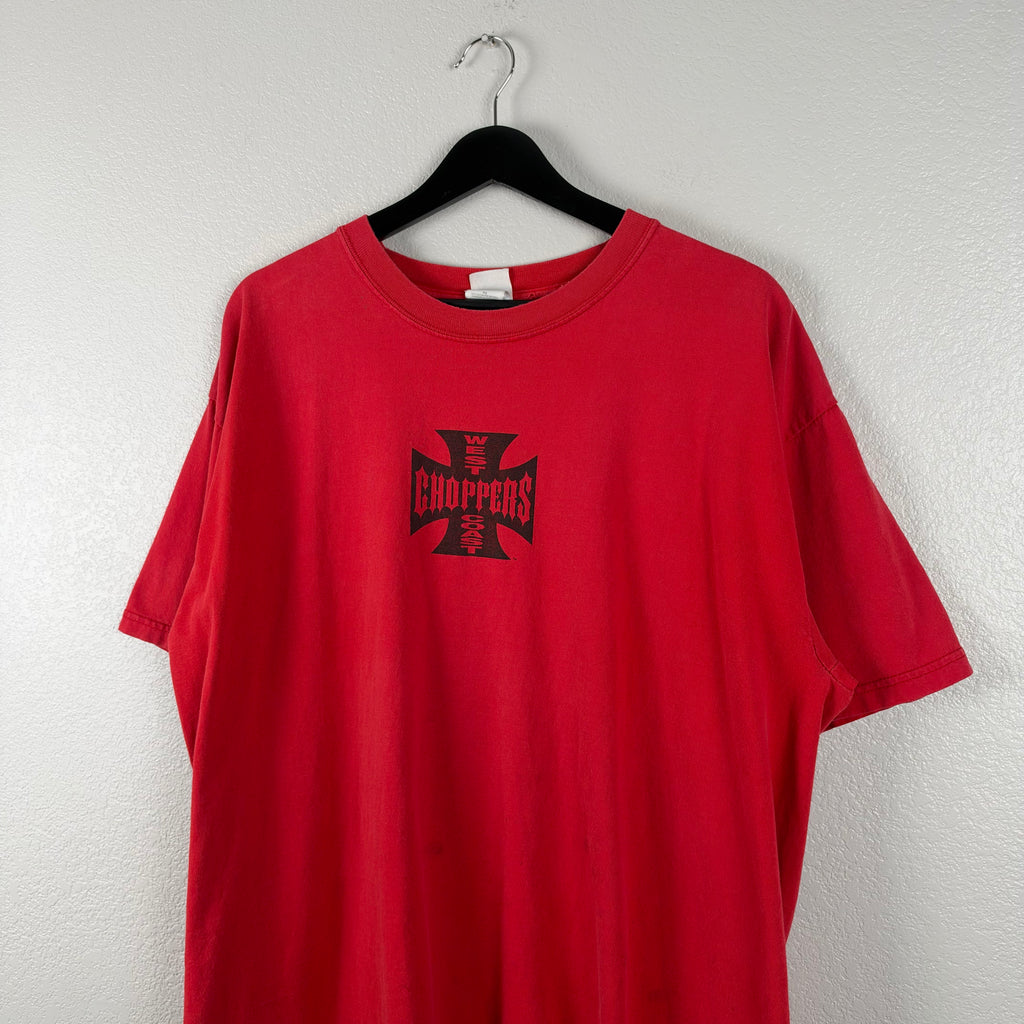 Faded Red West Coast Choppers OG Tshirt - XL