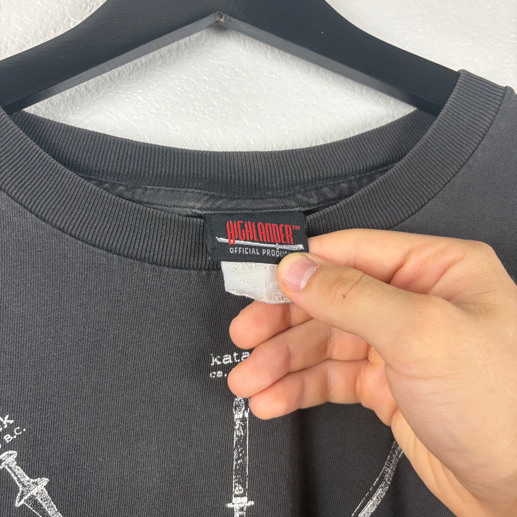 90s Highlander Sword Spiral Tshirt - XL