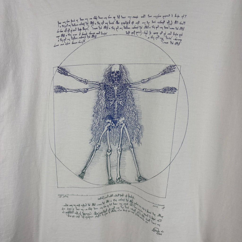 90s Leonardo da Vinci Human Anatomy Art Tee - XL