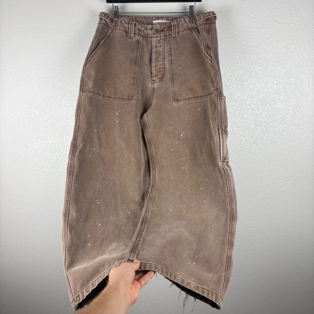 Modern Faded Brown Paint Splatter Experiment 5 Instagram Brand Pants - 33x30