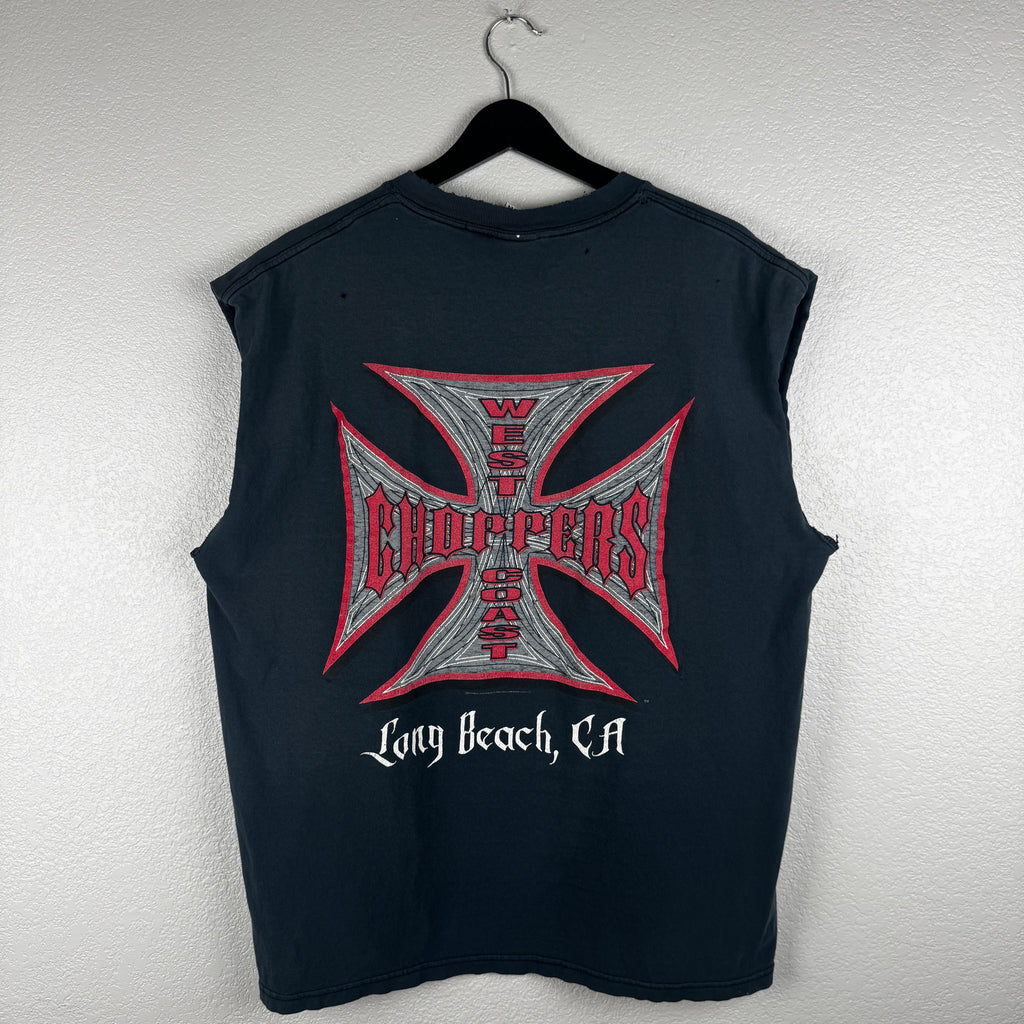 Smoked West Coast Choppers Cut Off - XL